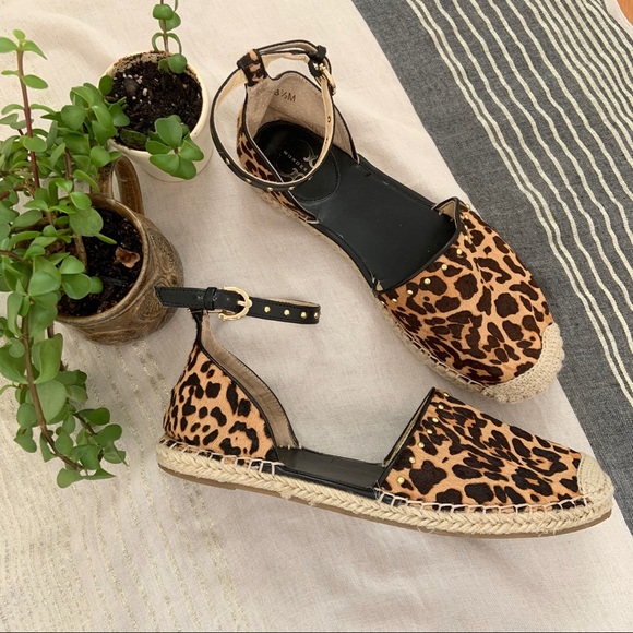 C. Wonder Shoes - C Wonder Pony Hair Leopard Print Espadrilles